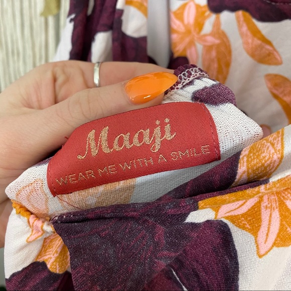 Maaji NWT Floral Backless Tiered Maxi Dress Size Small - Picture 9 of 13